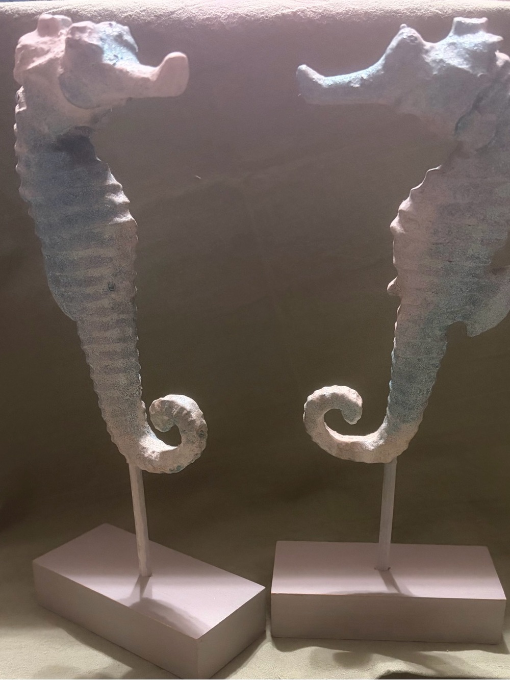 Seahorse Decor - Aqua and Cream Coastal Accent - Picture 2 of 3